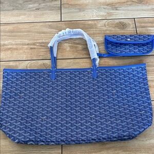 Blue Patterned Tote Bag “Goyard” new